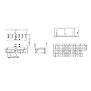 Header Cái XH2.54-4P 2.54mm trắng (10 chiếc)