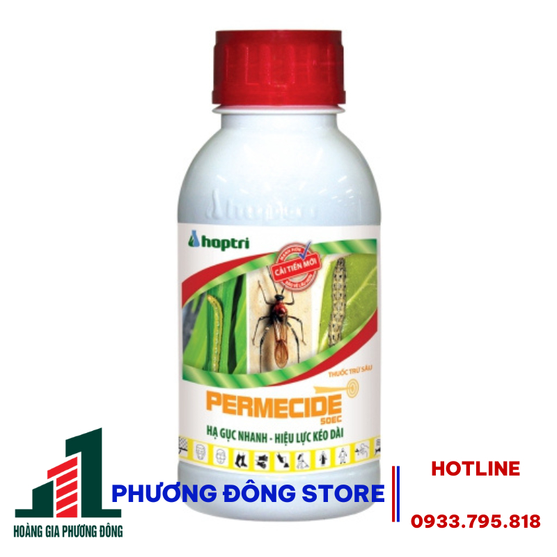 Thuốc trừ sâu cuốn lá, bọ xít muỗi sâu khoang Permecide 50EC(100ml&480ml)