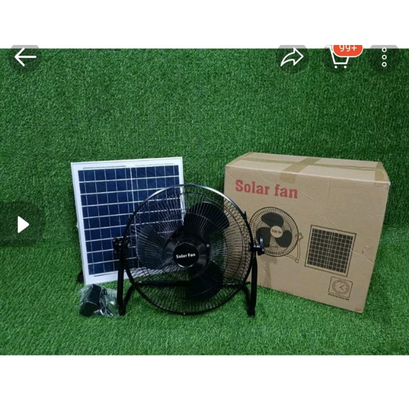 Quạt Năng lượng mặt trời để bàn Solar Fan, Quạt tích điện chân quỳ dùng cho gia đình