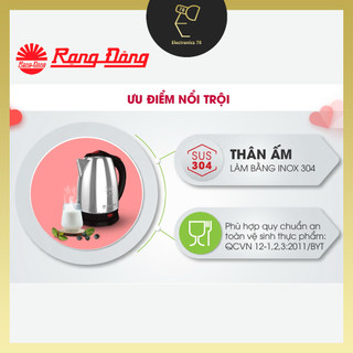 Bình Siêu Tốc Rạng đông, Ấm Đun Siêu Tốc, Bình Nấu Nước [1.8L- Inox]