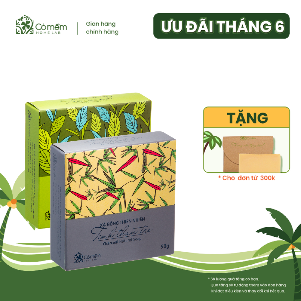 Xà Bông Tắm Và Rửa Mặt An Toàn Từ Thiên Nhiên Cỏ Mềm 90g