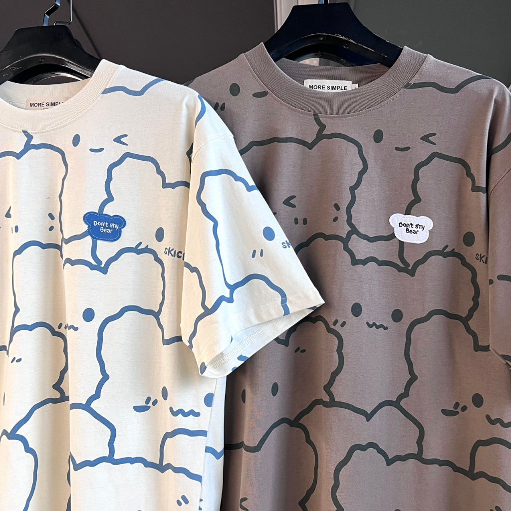 Áo phông BABY BEAR Nam Nữ phong cách Unisex  - áo thun tay lỡ in nổi form rộng OVERSIZE co giãn thoáng GIDI
