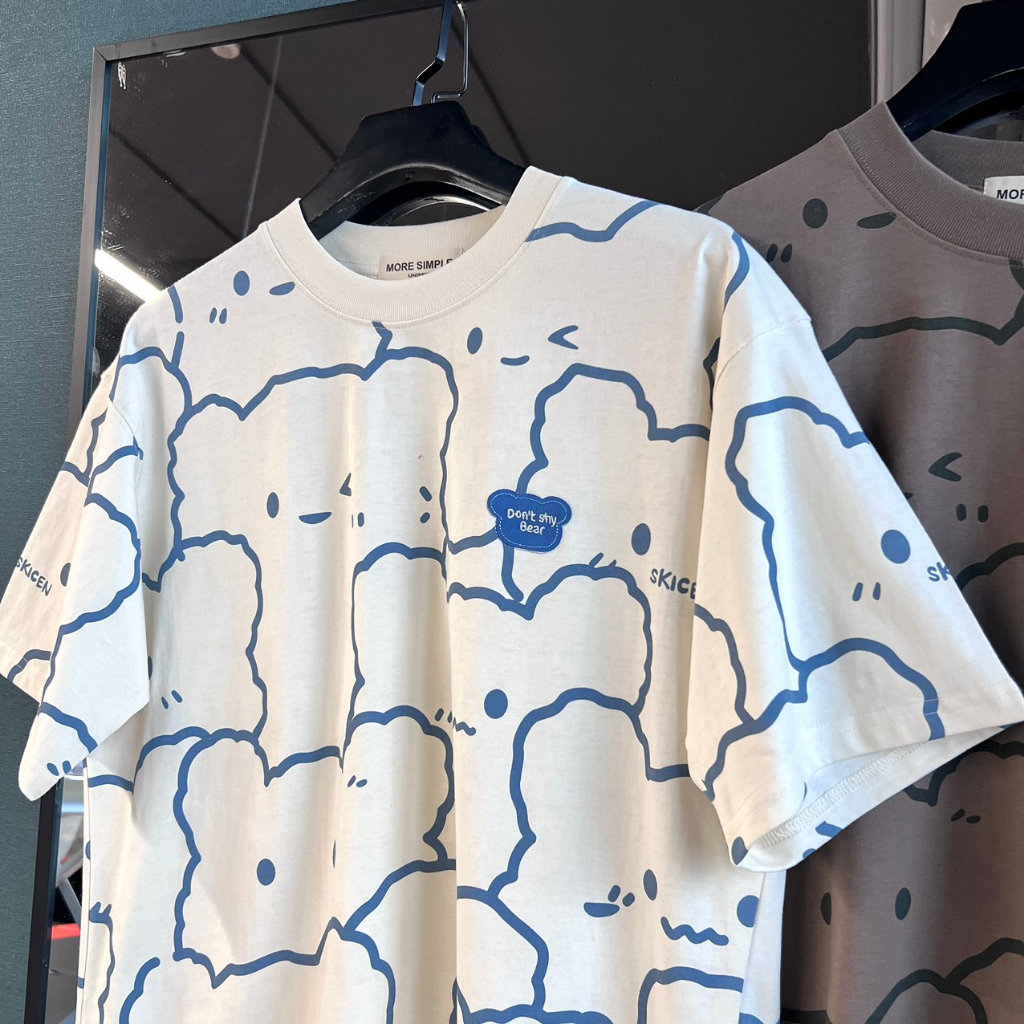Áo phông BABY BEAR Nam Nữ phong cách Unisex  - áo thun tay lỡ in nổi form rộng OVERSIZE co giãn thoáng GIDI