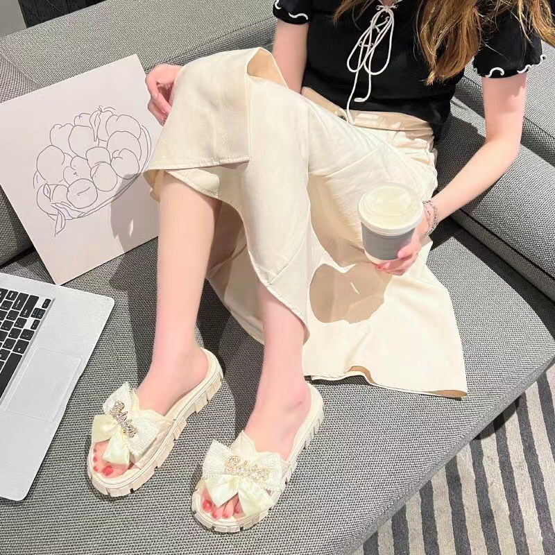 Dép lê quai 🔥ĐÍNH NƠ🔥 thời trang độn đế sang chảnh MSP2089NO