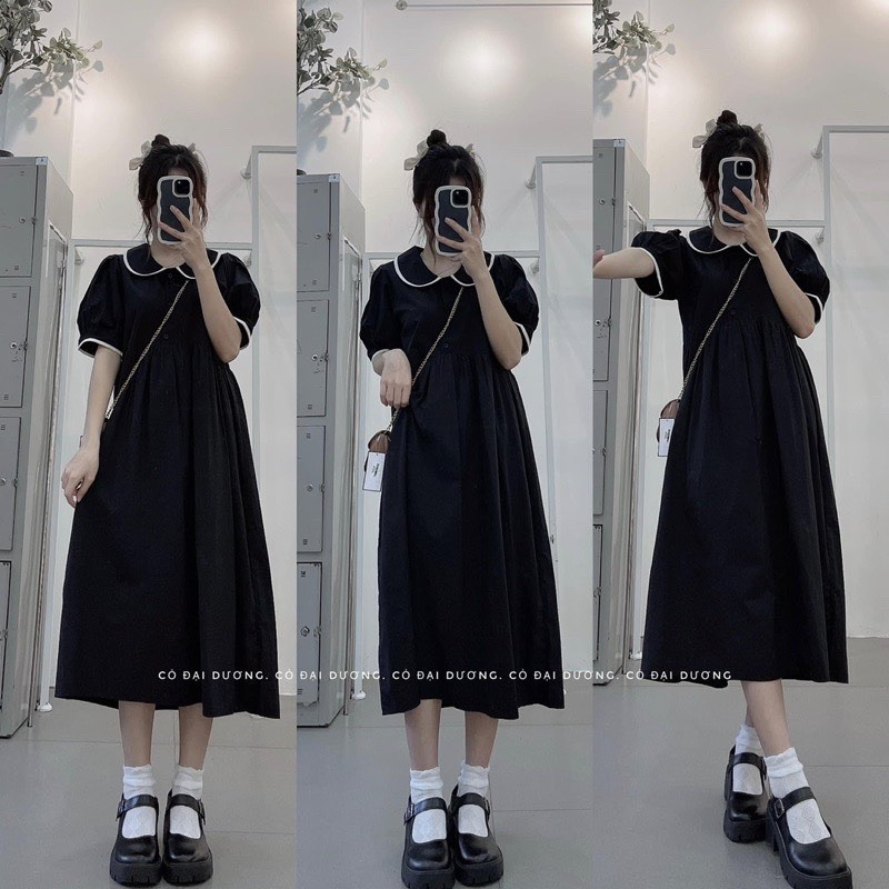 Váy babydol cổ sen