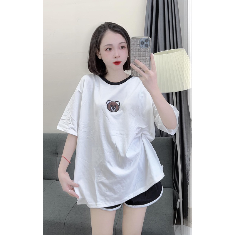 [ Rẻ vô địch ] Set bộ đùi chất cotton khô 3158 - Gấu thêu