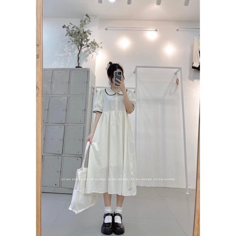 Váy babydol cổ sen