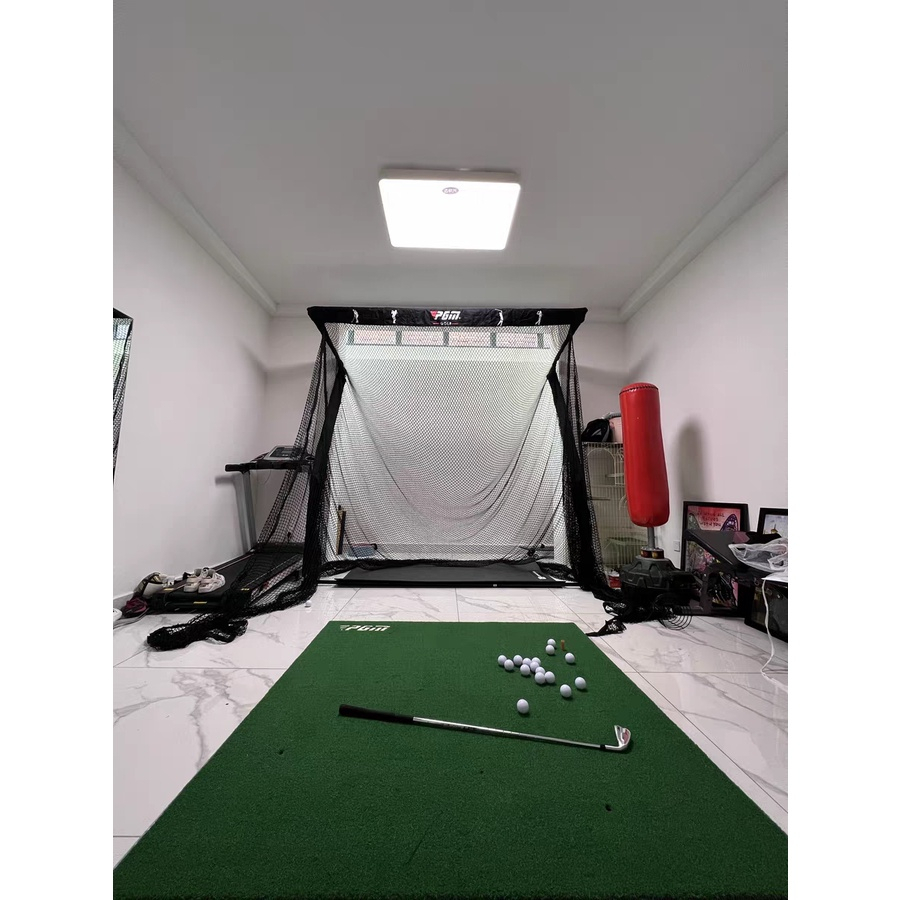 Khung tập golf chính hãng PGM kích thước 2.5m x 2.5m - tặng kèm thảm tập golf và bóng tập, tee cao su