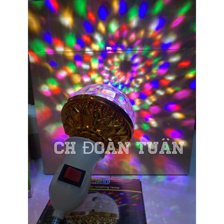 Đèn led xoay 7 màu vũ trường đui e27 - đèn xoay vũ trường