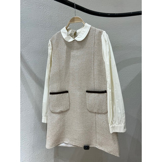 VÁy tweed nhẹ cổ sen sara.