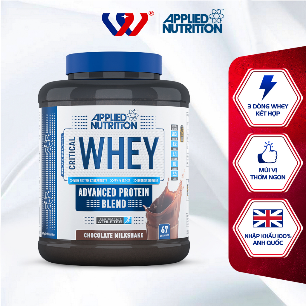 Bột Whey Applied Nutrition Critical 2kg- Hỗ trợ tă.ng cơ