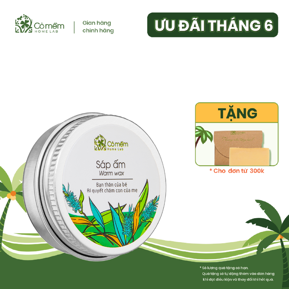 Sáp Giữ Ấm Cho Bé Mùa Đông Chống Cảm Giảm Ho Ngừa Ngạt Mũi Từ Tinh Dầu Tràm An Toàn Cỏ Mềm 10g