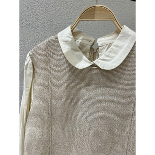 VÁy tweed nhẹ cổ sen sara.