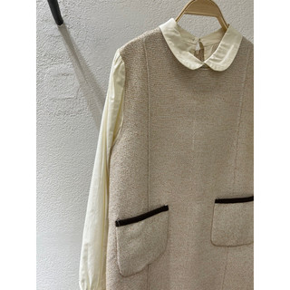 VÁy tweed nhẹ cổ sen sara.