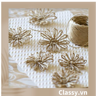 5m & 10 M dây thừng gai Classy , dây đay dùng trang trí, treo ảnh, gói quà, làm đồ thủ công PK337
