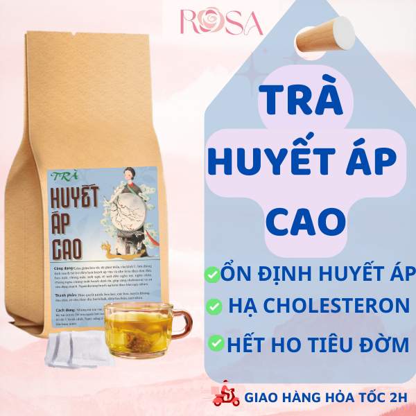 Trà huyết áp cao thảo dược túi lọc hỗ trợ điều hòa huyết áp về mức ổn định giảm đau đầu chóng mặt