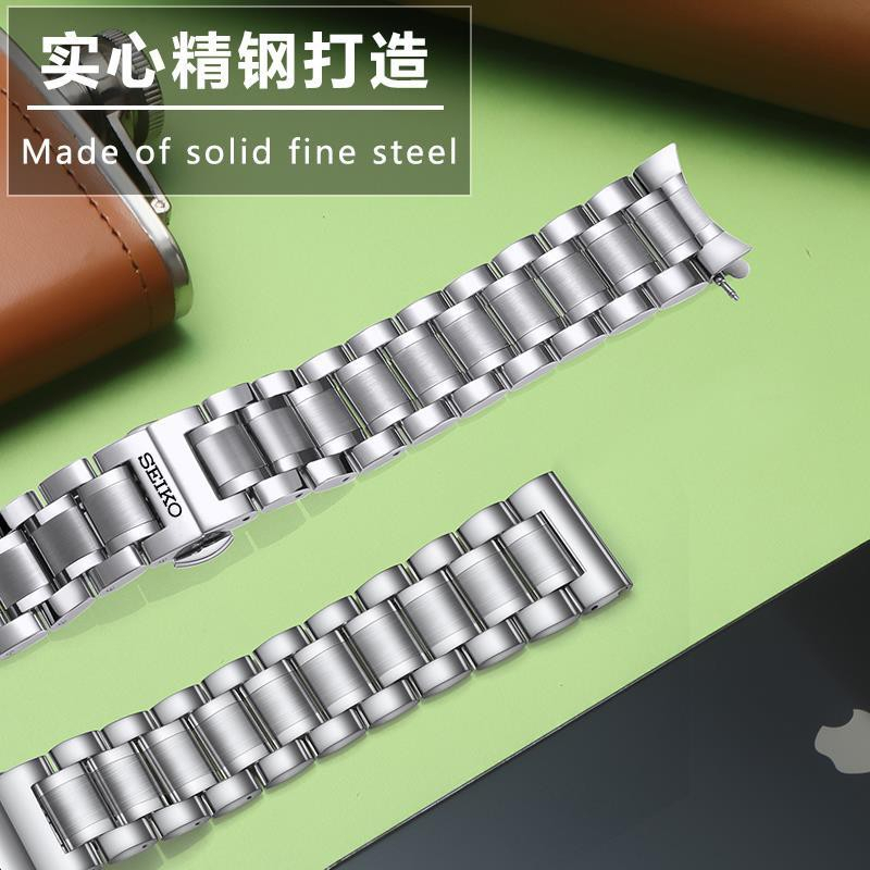 Dây đeo bằng thép không ghỉ thay thế cho đồng hồ SEIKO 5 SNKP09K1 SNKM85J1