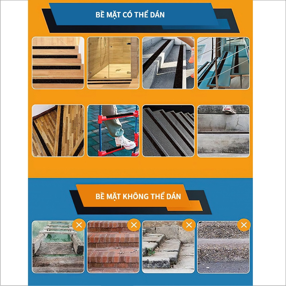 Băng keo nhám chống trượt SKORA băng dính chống trượt 5-10cmx10m siêu dính, siêu bền thương hiệu Hàn Quốc