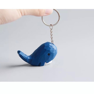 Móc khoá khắc gỗ cún, cá heo, mèo con và lợn con