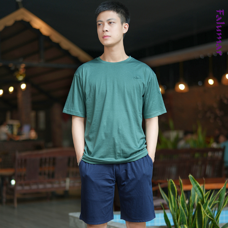 Bộ hè nam Falumar quần đùi áo phông cộc tay chất cotton Big size