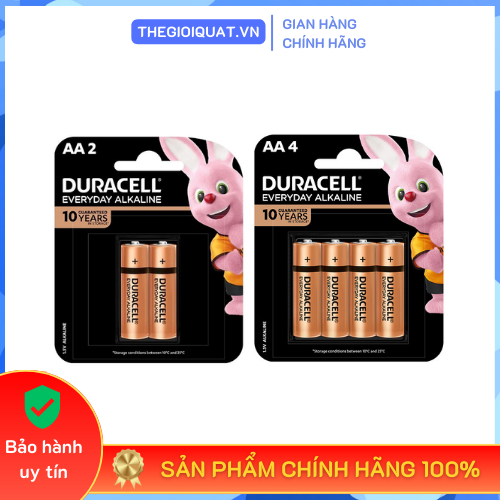 Pin AA Duracell Everyday Alkaline dung lượng 1.5V - Hàng chính hãng
