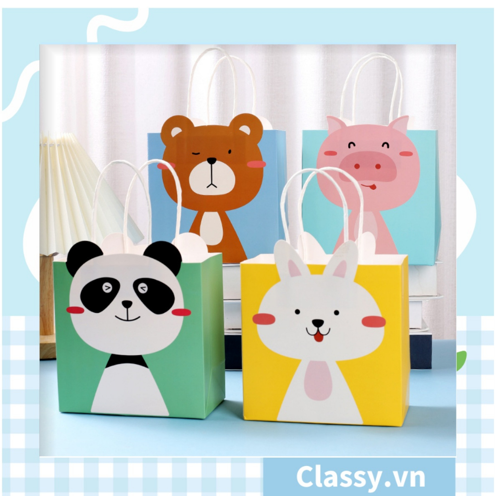 Túi quà tặng Classy, túi giấy quai xách hình con vật siêu dễ thương Q1548