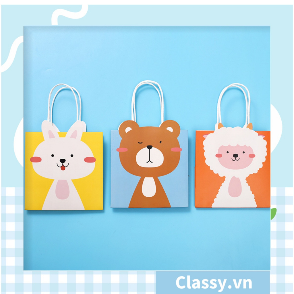 Túi quà tặng Classy, túi giấy quai xách hình con vật siêu dễ thương Q1548