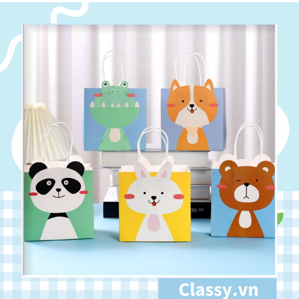 Túi quà tặng Classy, túi giấy quai xách hình con vật siêu dễ thương Q1548
