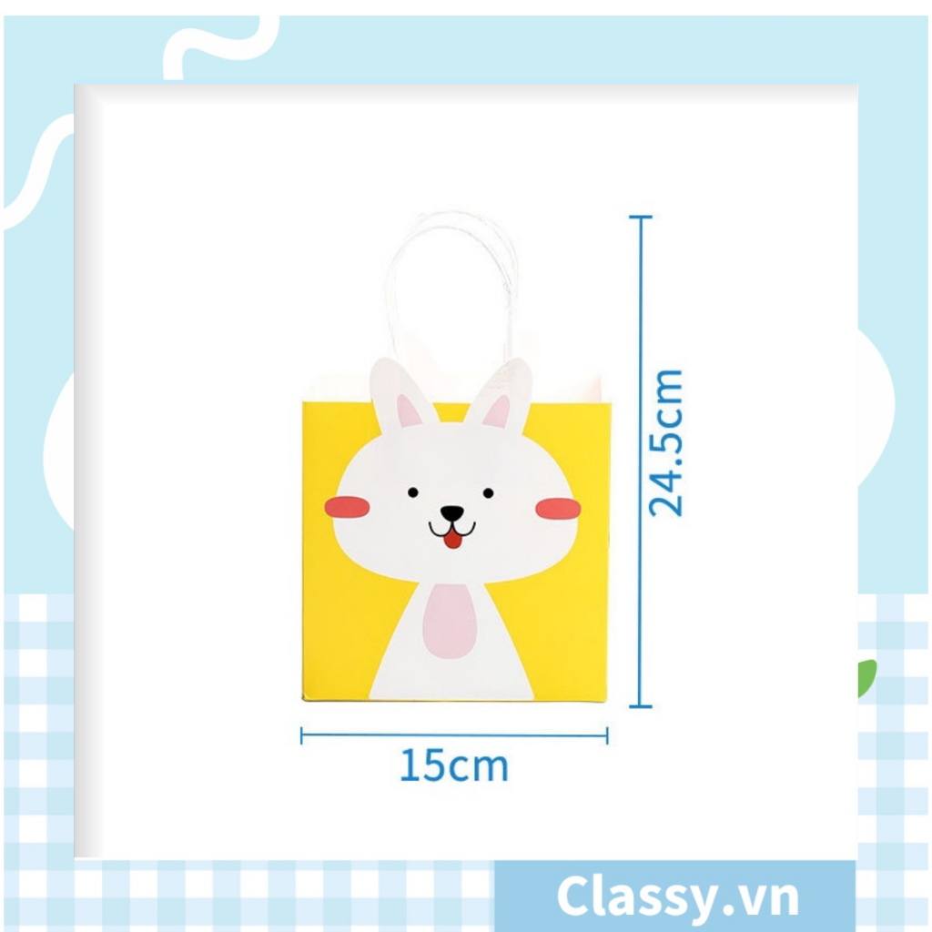 Túi quà tặng Classy, túi giấy quai xách hình con vật siêu dễ thương Q1548