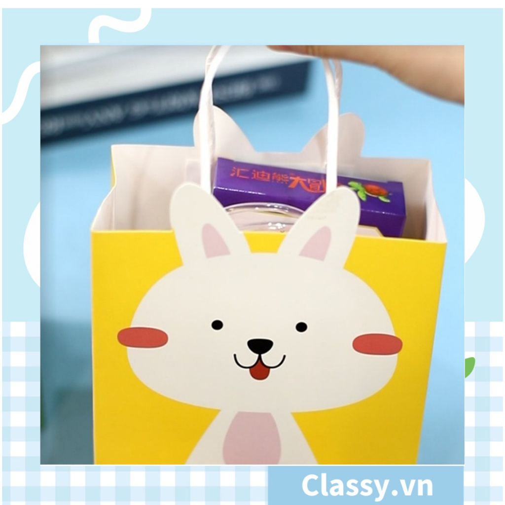 Túi quà tặng Classy, túi giấy quai xách hình con vật siêu dễ thương Q1548