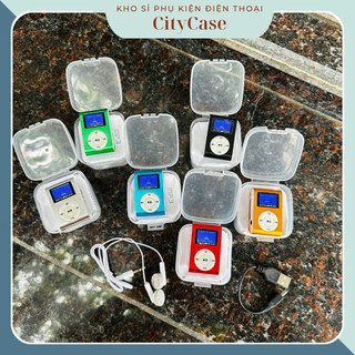 Máy Nghe Nhạc MP3 có màn hình hiển thị vỏ nhôm tặng kèm tai nghe và hộp đựng, có bán thẻ nhớ 512MB lưu 150 bài hát