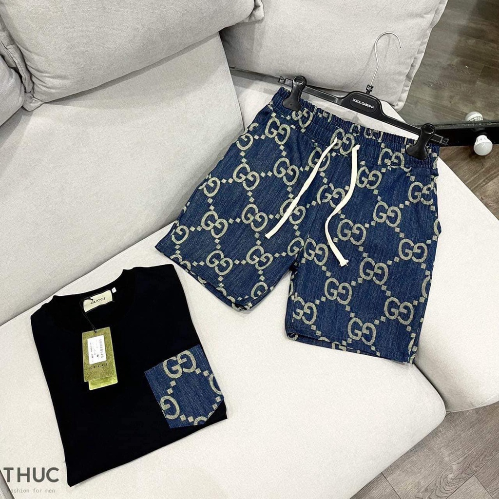 Bộ Thể Thao Gucci Chất Cotton Dày Dặn Full Box- Set Cộc Tay Dior Amiri Guci Nam 99K Siêu Rẻ Chất Co Giãn Thoáng 4.9 46 Đ