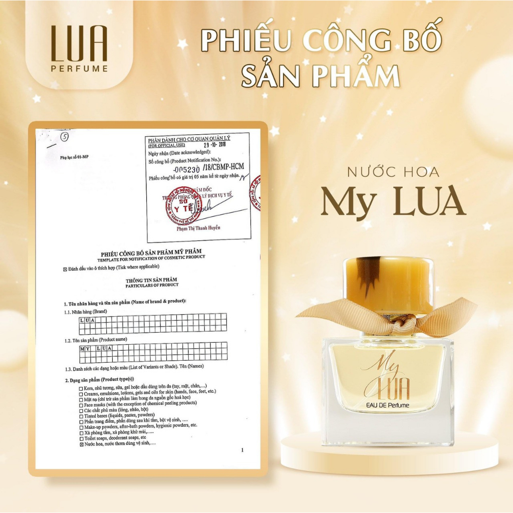 Nước Hoa Nữ My Lua Xạ Hương Lua Perfume Chính Hãng Mùi Hương Quyến Rũ Nồng Nàn