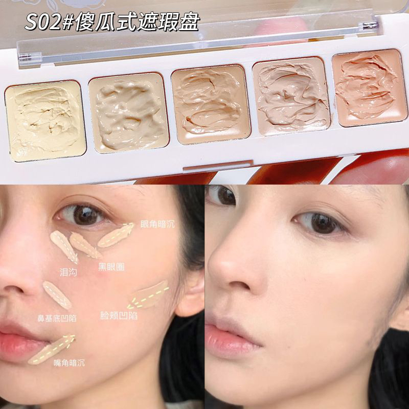 XIXI - Bảng triệt sắc và che khuyết điểm Natural Beauty 5 Color Concealer Palette