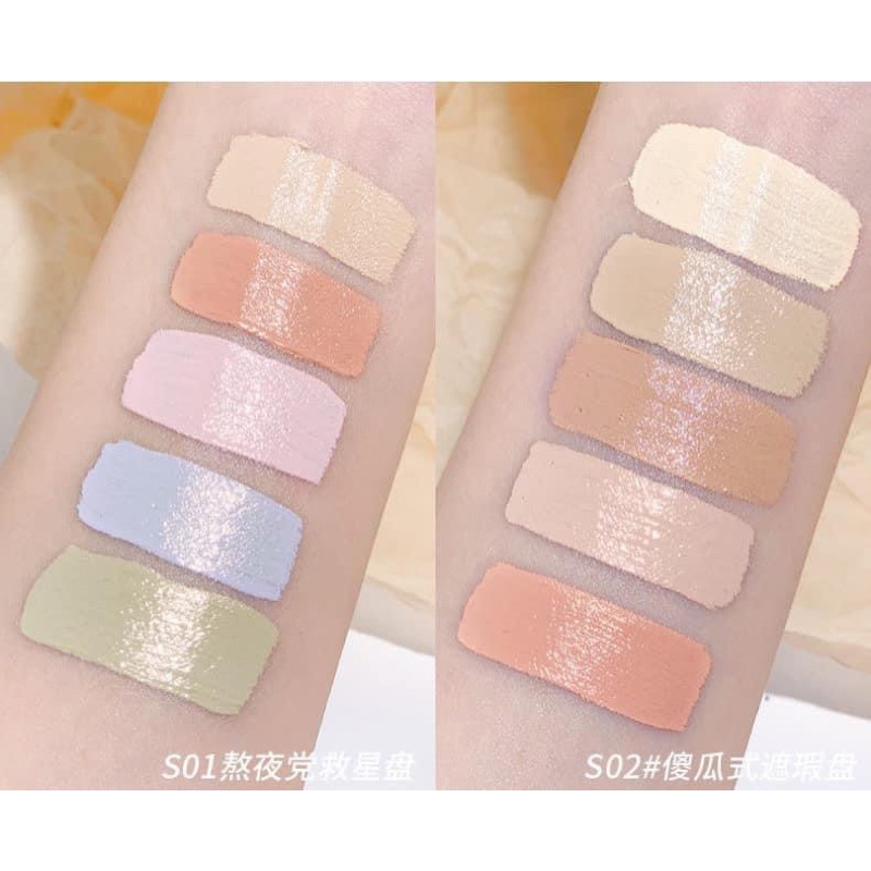 XIXI - Bảng triệt sắc và che khuyết điểm Natural Beauty 5 Color Concealer Palette