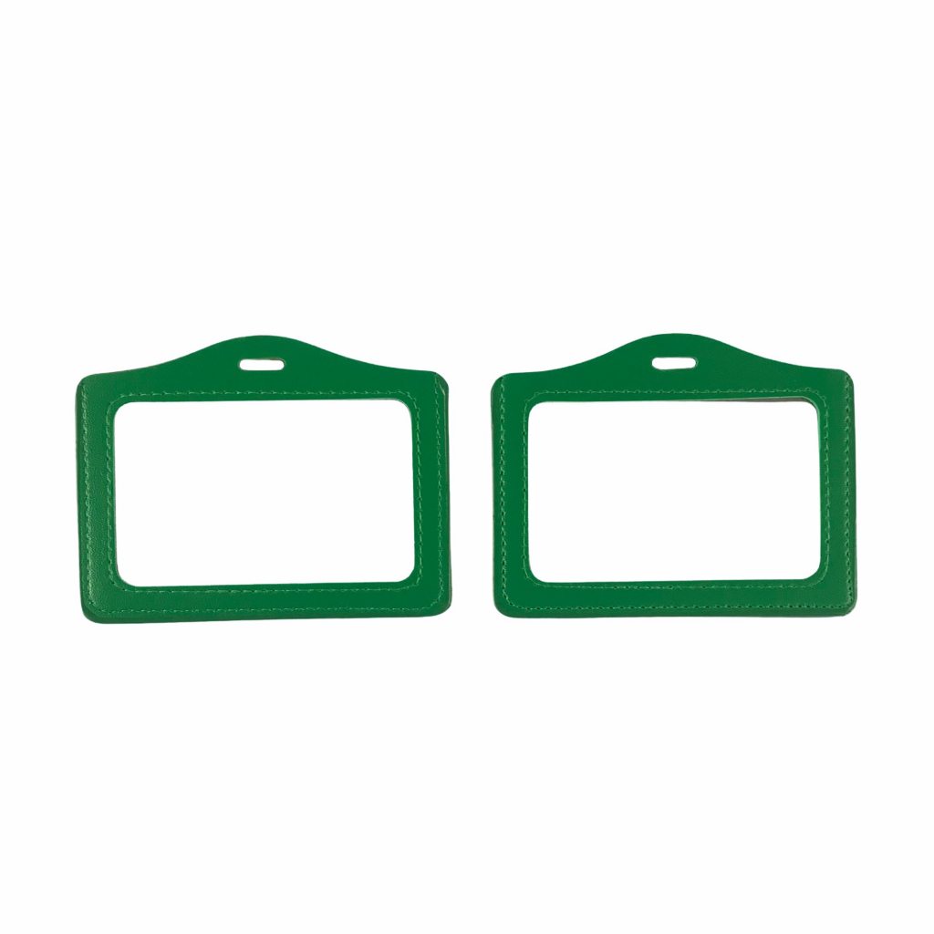Bảng tên da 8.5x5.5cm 2 mặt kiếng ngang