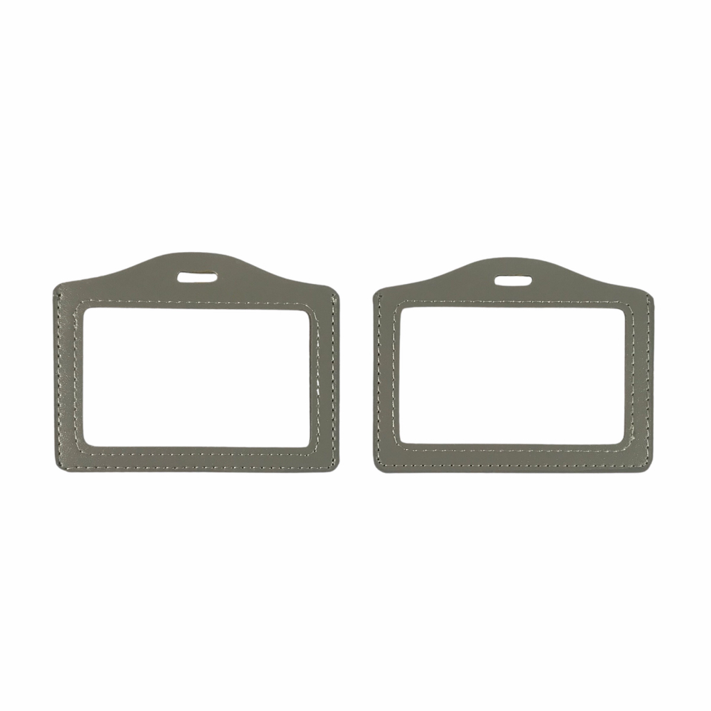 Bảng tên da 8.5x5.5cm 2 mặt kiếng ngang