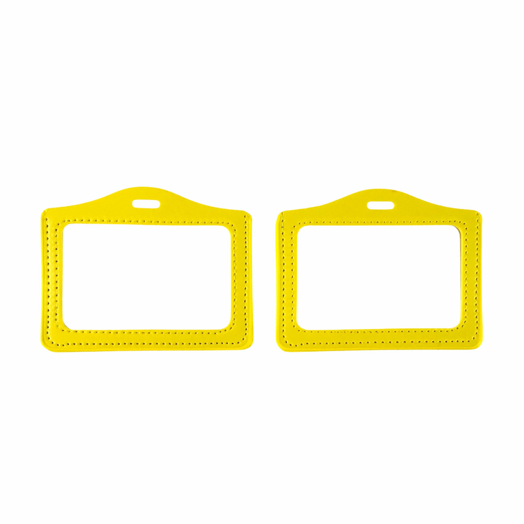 Bảng tên da 8.5x5.5cm 2 mặt kiếng ngang