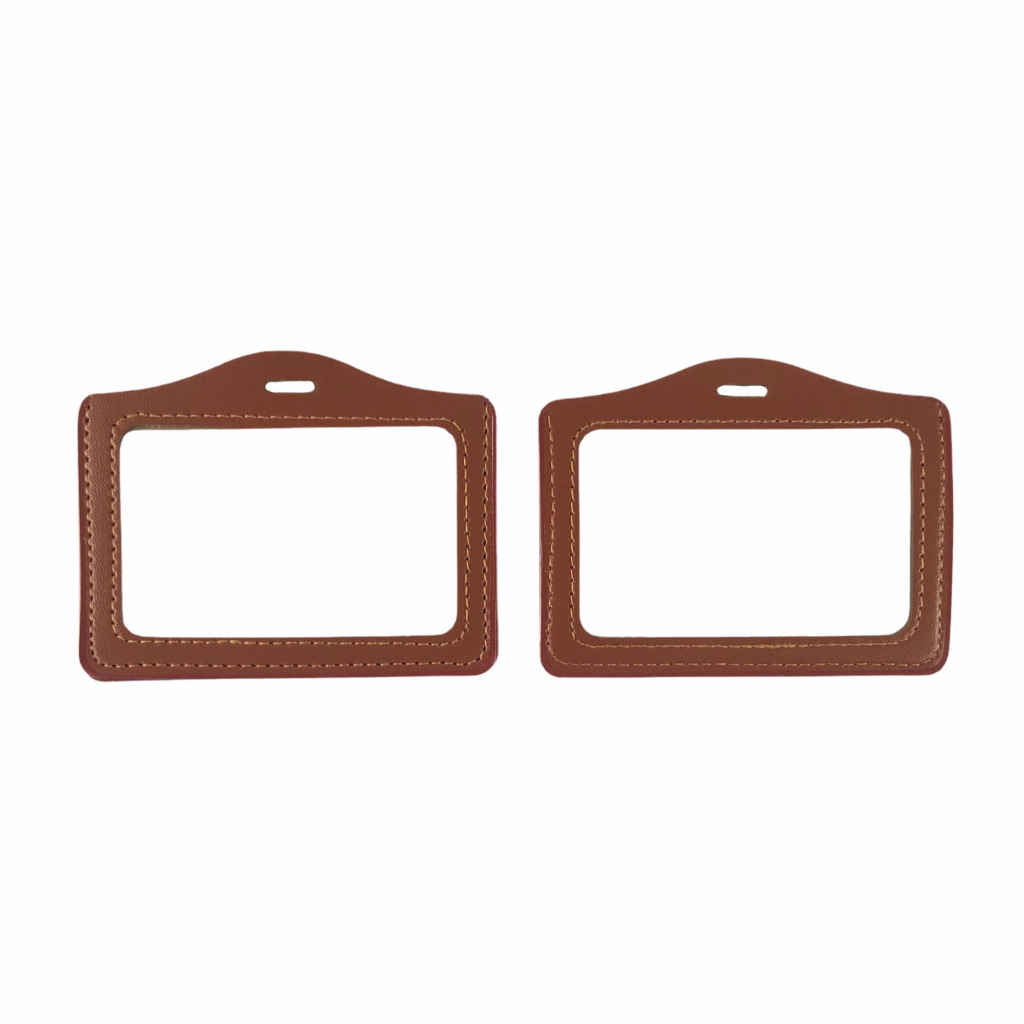 Bảng tên da 8.5x5.5cm 2 mặt kiếng ngang