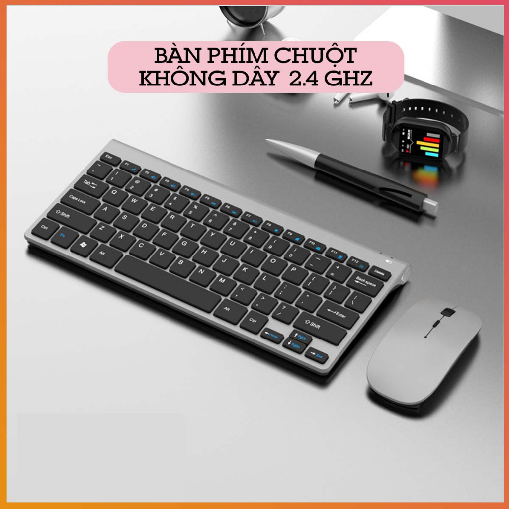 Bộ bàn phím chuột không dây WT110 cho máy tính laptop, máy tính bàn, nhỏ gọn dễ dàng mang theo