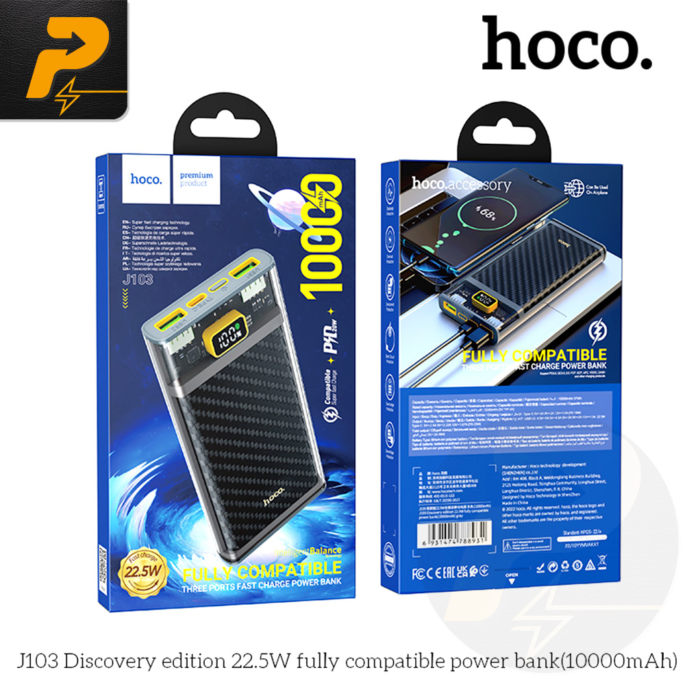 Sạc dự phòng Hoco J103 10000mAh - 22.5W