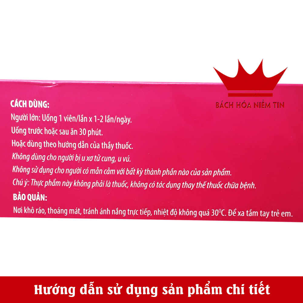 Viên uống đẹp da SÂM TỐ NỮ Beauty - thành phần mầm đậu nành, collagen, nhau thai cừu, L Cystine giúp tăng nội tiết