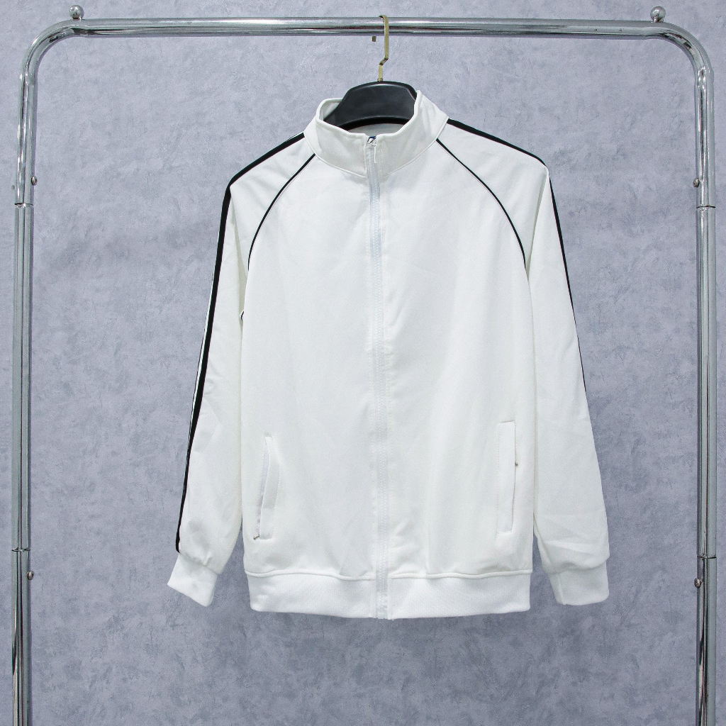 Áo Khoác Nam Nữ Vải Thun Da Cá Mềm Mịn Dầy Dặn Co Giãn Chạy 2 Sọc Tay .XTM