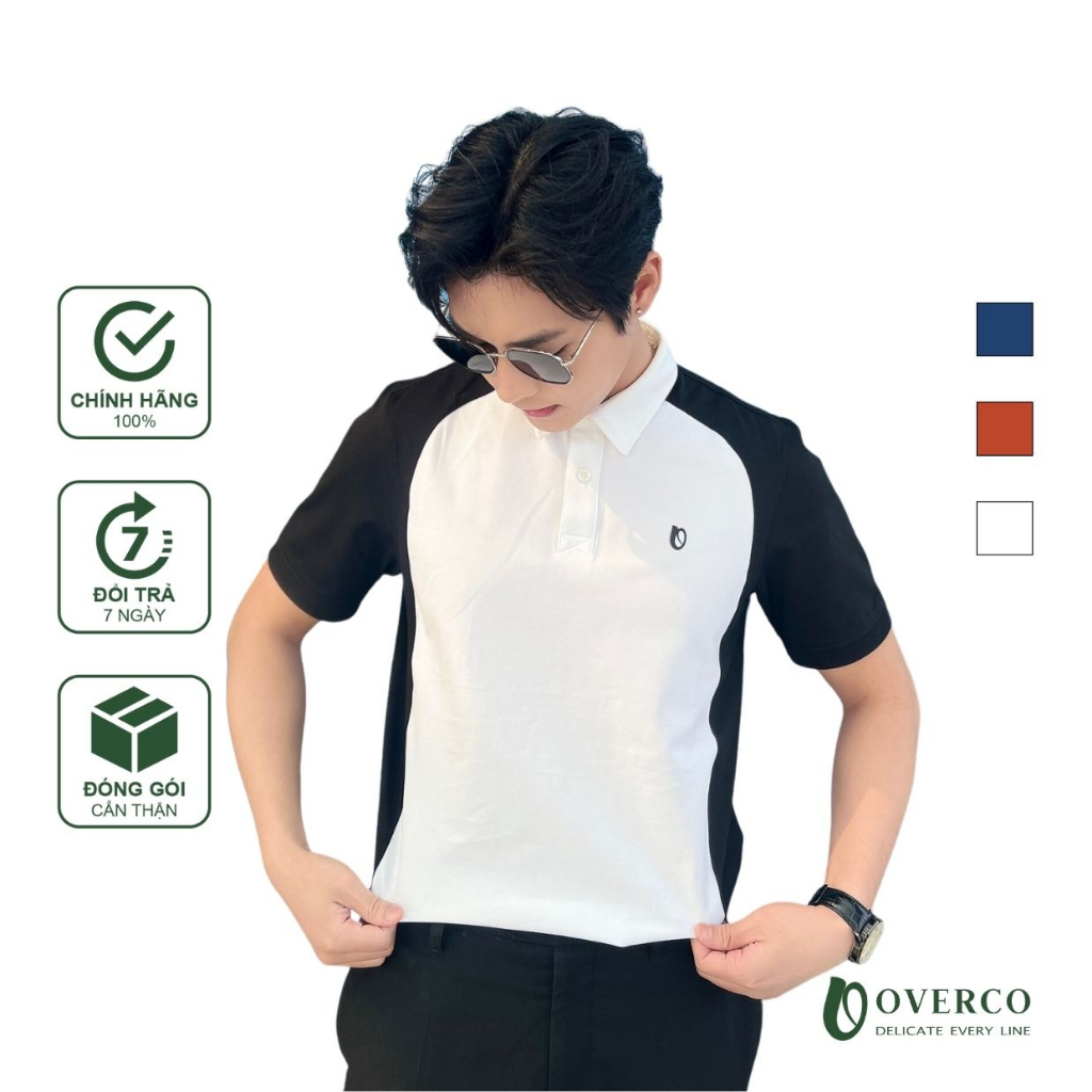 Áo Polo Nam MIX OVERCO Chất Vải Cotton USA Cao Cấp Mềm Mịn Thoáng Mát