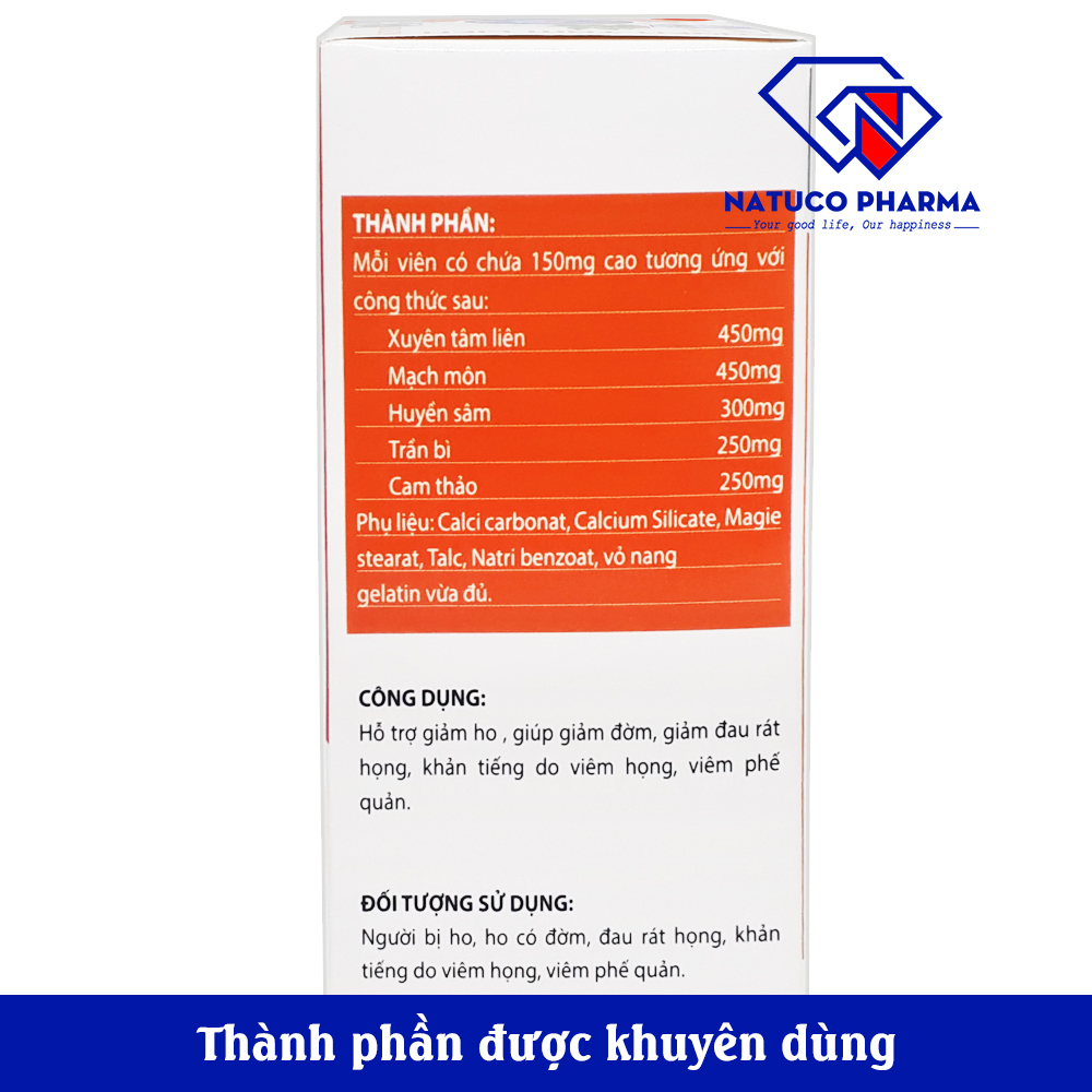 XUYÊN TÂM LIÊN dạng viên - thành phần 100% thảo dược quý, Giải cảm, giảm ho, sốt, sổ mũi, tăng cường miễn dịch hiệu quả