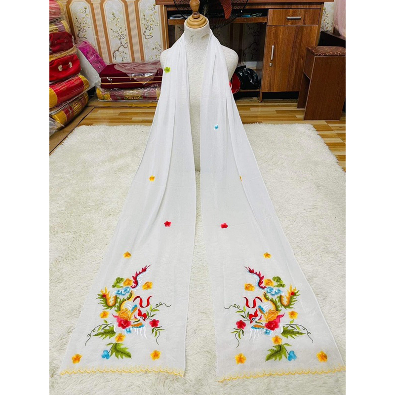Khăn múa Cô Bơ , Cô Chín . Dải lụa múa cô vải voan hầu đồng