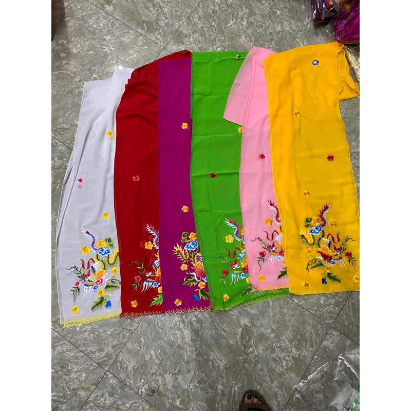 Khăn múa Cô Bơ , Cô Chín . Dải lụa múa cô vải voan hầu đồng