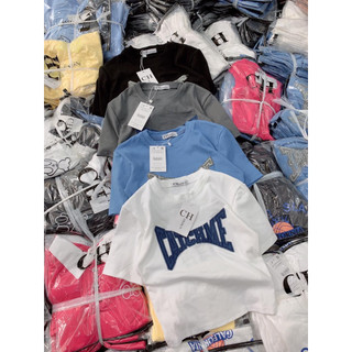 Áo thun croptop thêu chữ