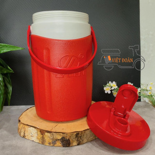 BÌNH GIỮ NHIỆT CÓ NẮP BẬT (0819 ) 6 lit . Nhựa PP ,PU nguyên sinh- Không đọng sương bên ngoài bình , giữ nhiệt lâu