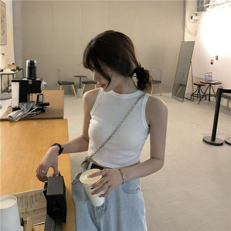 Áo Thun Croptop Sát Nách Áo Thun Ba Lỗ Trơn Cotton Basic Dáng Ngắn Thoáng Mát - Pepper Clothing